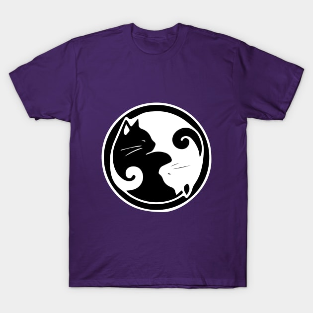 yin yang cats T-Shirt by Munayki